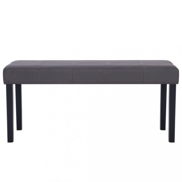 szürke műbőr pad 106 cm