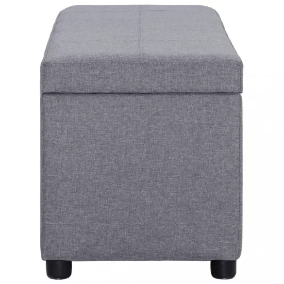 világosszürke poliészter pad tárolórekesszel 116 cm