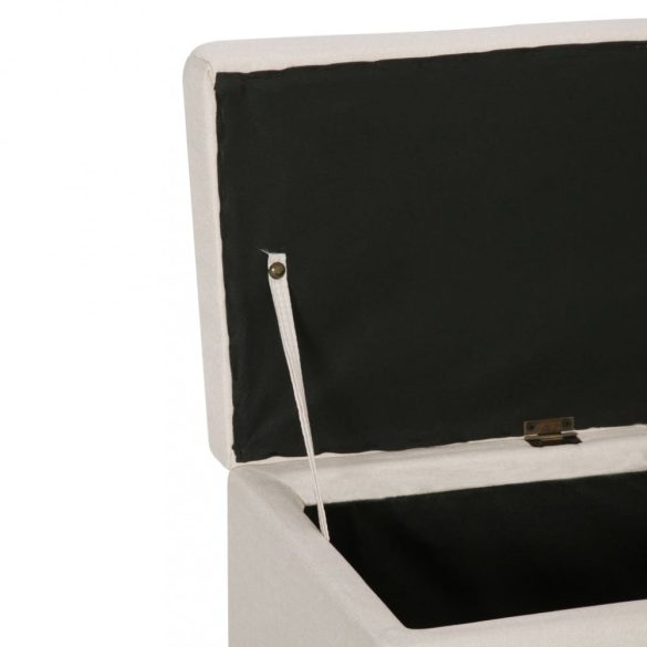 krémszínű poliészter pad tárolórekesszel 116 cm