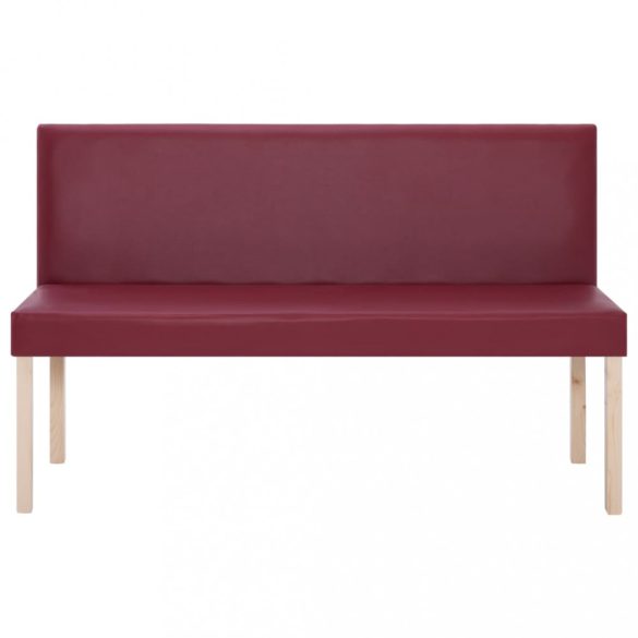 vörösbor színű műbőr pad 139,5 cm