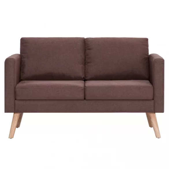 2-személyes barna szövetkanapé