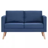2-személyes kék szövetkanapé