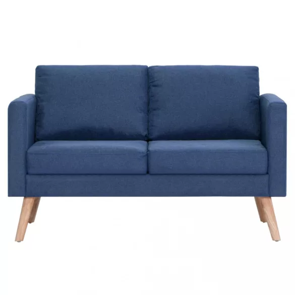 2-személyes kék szövetkanapé
