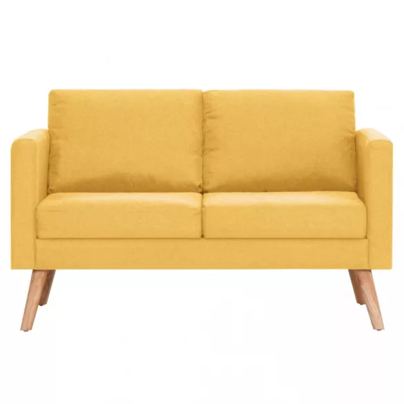 2-személyes sárga szövetkanapé