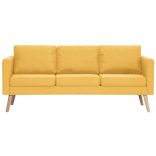 3-személyes sárga szövetkanapé