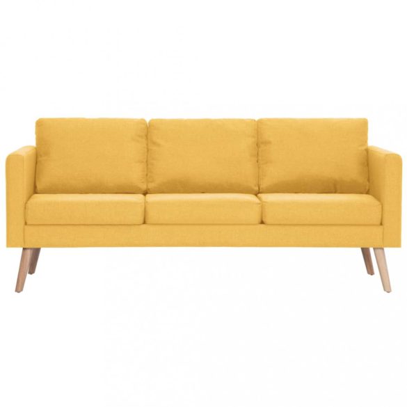 3-személyes sárga szövetkanapé