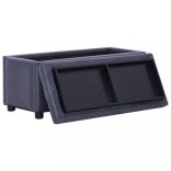 szürke művelúr tárolózsámoly 87,5 cm