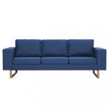 3-személyes kék szövetkanapé