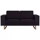 2-személyes fekete szövetkanapé