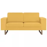 2-személyes sárga szövetkanapé