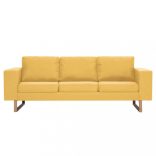 3-személyes sárga szövetkanapé