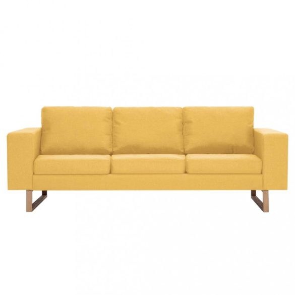 3-személyes sárga szövetkanapé