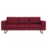 3-személyes bordó szövetkanapé