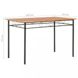 barna MDF étkezőasztal 120 x 70 x 75 cm