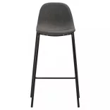 2 db sötétszürke szövet bárszék