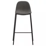 4 db sötétszürke szövet bárszék