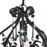 fekete kerek mennyezeti lámpa gyöngyökkel E14