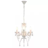 fehér kerek csillár gyöngyökkel 3 x E14