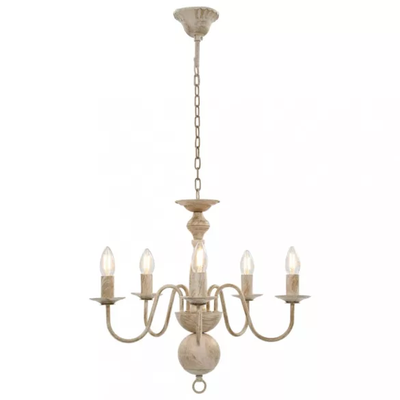 fehér antik csillár 5 db E14 égővel