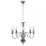 ezüstszínű csillár 5 db E14 izzófoglalattal