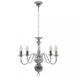 ezüstszínű csillár 5 db E14 izzófoglalattal