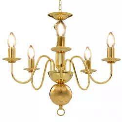 aranyszínű csillár 5 db E14 izzófoglalattal