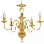 aranyszínű csillár 5 db E14 izzófoglalattal