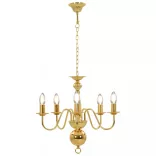 aranyszínű csillár 5 db E14 izzófoglalattal