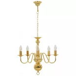 aranyszínű csillár 5 db E14 izzófoglalattal