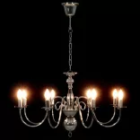 ezüstszínű csillár 8 db E14 izzóval