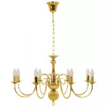 aranyszínű csillár 8 db E14 izzóval