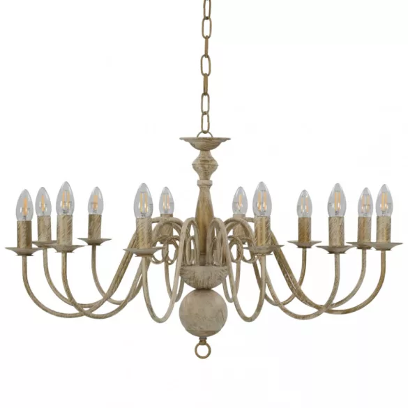 antik fehér csillár 12 db E14 égővel