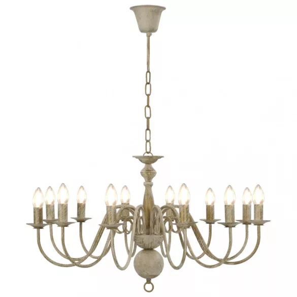 antik fehér csillár 12 db E14 égővel
