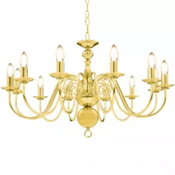 aranyszínű csillár 8 db E14 izzóval