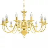 aranyszínű csillár 8 db E14 izzóval