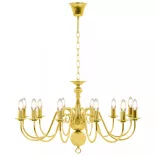 aranyszínű csillár 8 db E14 izzóval