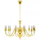 aranyszínű csillár 8 db E14 izzóval