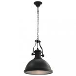 fekete kerek mennyezeti lámpa E27 izzófoglalattal