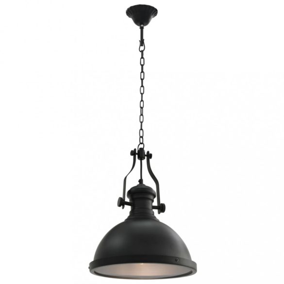 fekete kerek mennyezeti lámpa E27 izzófoglalattal