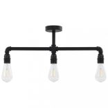 fekete mennyezeti lámpa 3 x E27