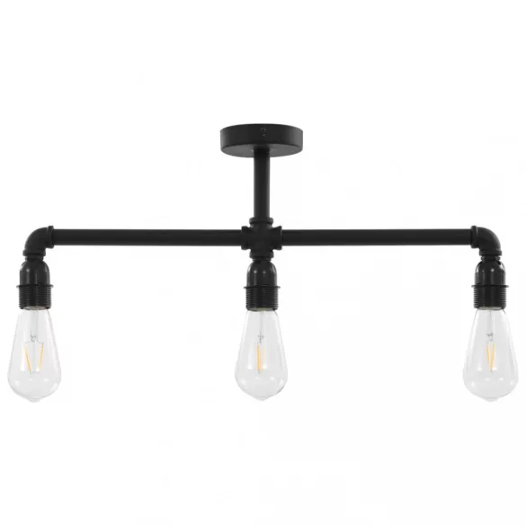 fekete mennyezeti lámpa 3 x E27