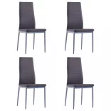 5 darabos szürke étkezőgarnitúra