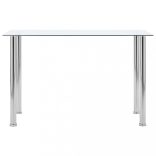 átlátszó edzett üveg étkezőasztal 120 x 60 x 75 cm