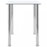 átlátszó edzett üveg étkezőasztal 120 x 60 x 75 cm