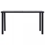 fekete és betonszürke MDF étkezőasztal 140 x 70 x 75 cm