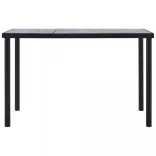 fekete és betonszürke MDF étkezőasztal 160 x 80 x 75 cm