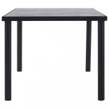 fekete és betonszürke MDF étkezőasztal 200 x 100 x 75 cm