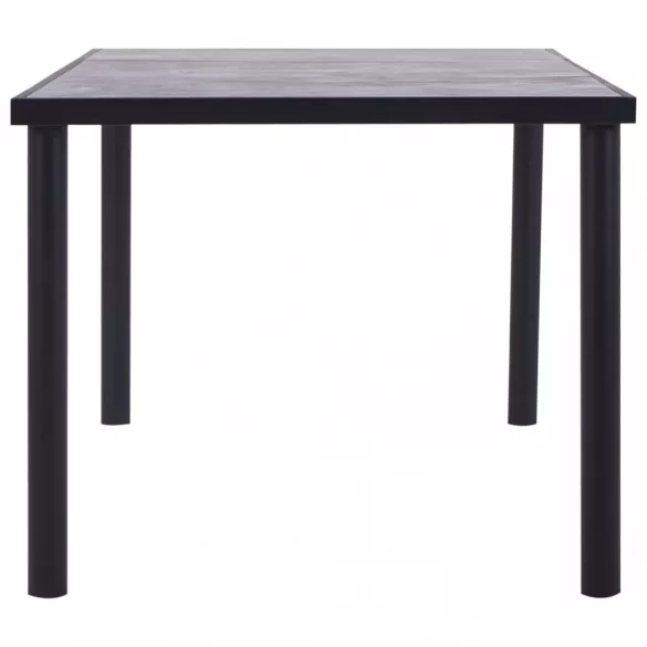 fekete és betonszürke MDF étkezőasztal 200 x 100 x 75 cm
