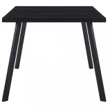 fekete edzett üveg étkezőasztal 160 x 80 x 75 cm