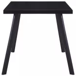 fekete edzett üveg étkezőasztal 180 x 90 x 75 cm